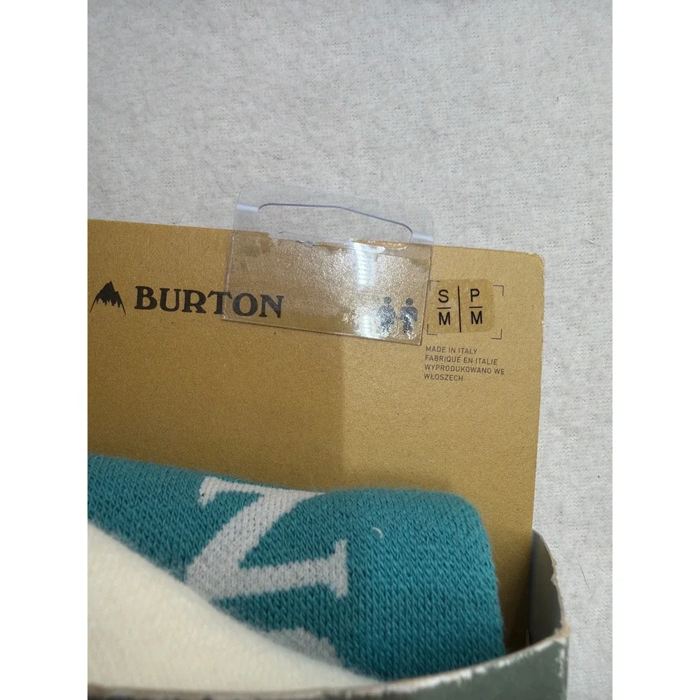 Burton Youth Weekend Midweight Socks 2-Pack Stout White Navy Teal S/M Kids NWT
